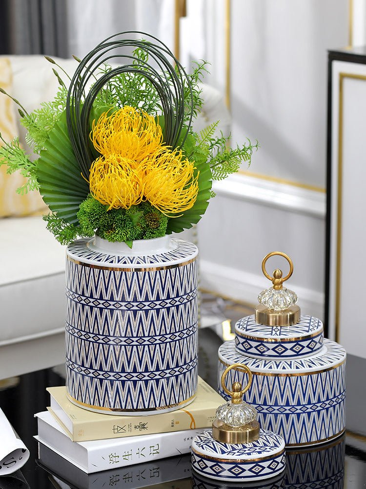 Ceramic Jar – Light Luxury Modern European Home Decoration - AlloraDecor