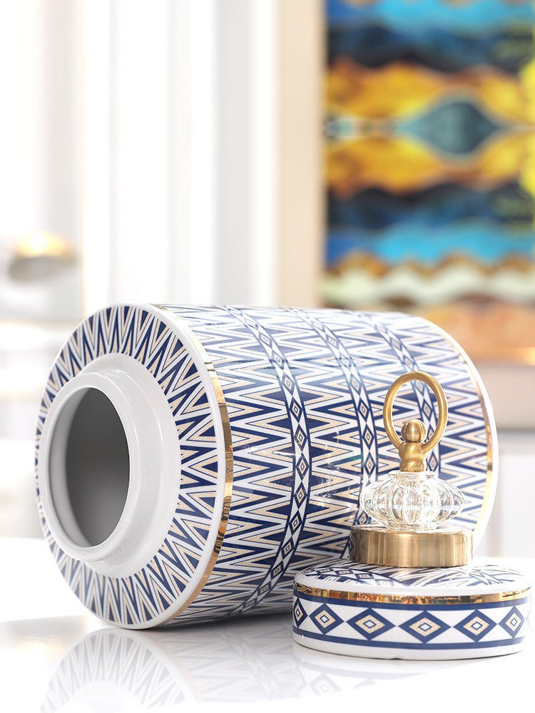 Ceramic Jar – Light Luxury Modern European Home Decoration - AlloraDecor