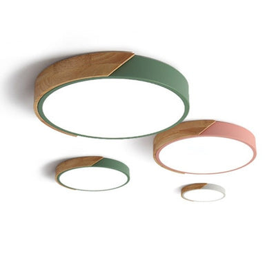 Macaron LED Ceiling Light – Modern Round Light - AlloraDecor