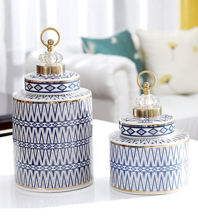 Ceramic Jar – Light Luxury Modern European Home Decoration - AlloraDecor