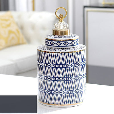 Ceramic Jar – Light Luxury Modern European Home Decoration - AlloraDecor