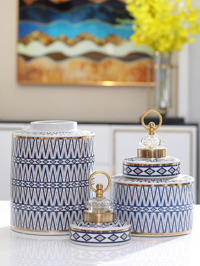 Ceramic Jar – Light Luxury Modern European Home Decoration - AlloraDecor