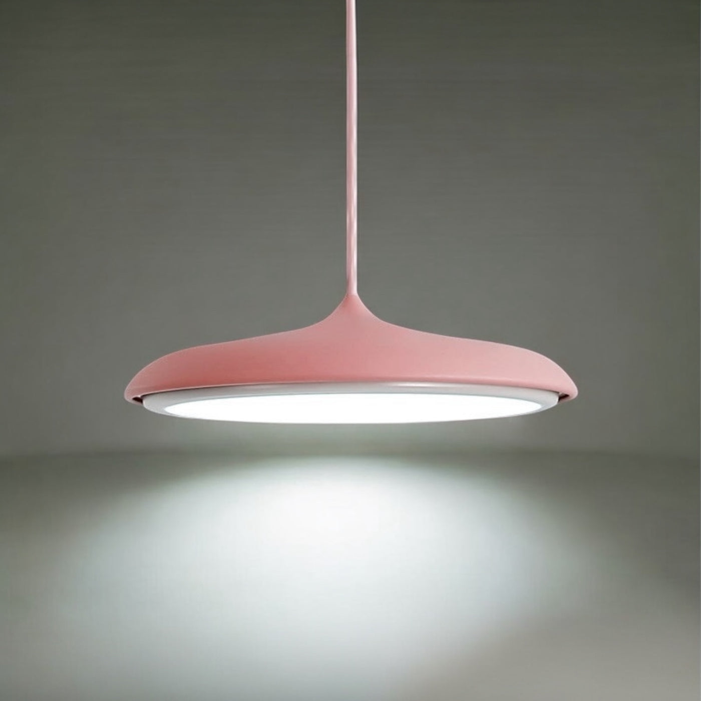 Close-up of modern Nordic LED chandelier showcasing sleek craftsmanship