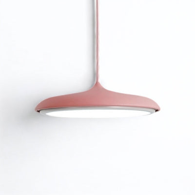 Front view of modern Nordic LED chandelier with elegant minimalist design
